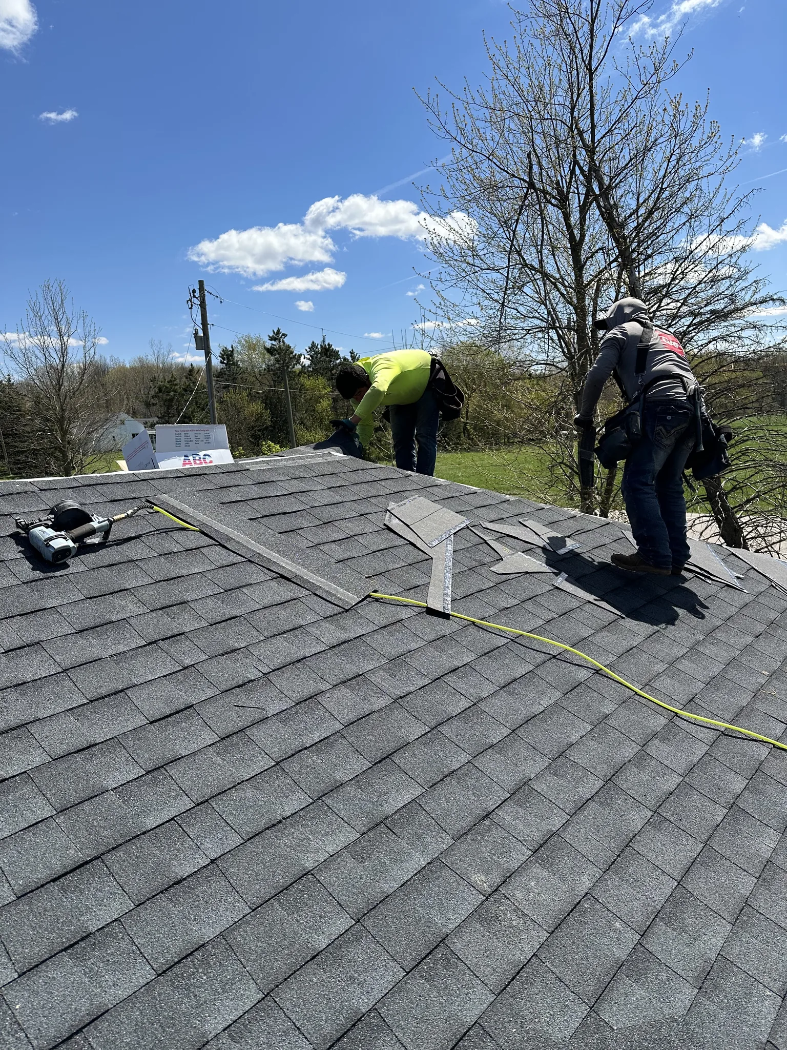 Residential roof preparation for new shingle install